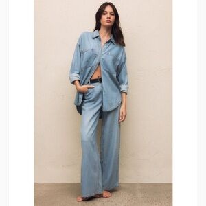 {NWT} Z Supply MIA Loose Wide Leg Denim Jeans - Size 24